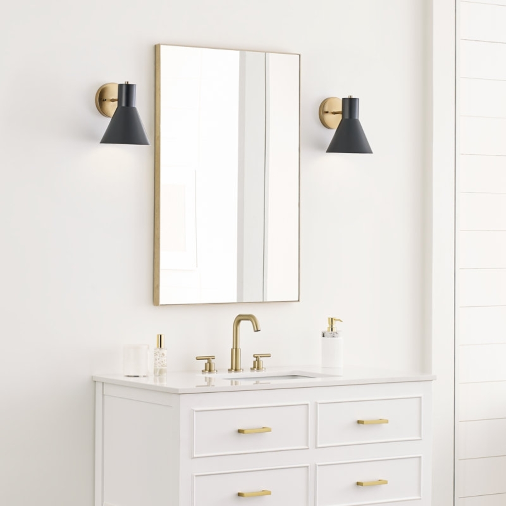 Modern Black and Gold Wall Sconce
